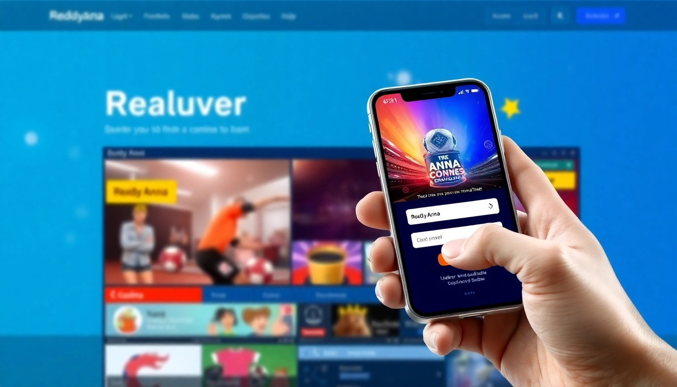 Secure Reddy Anna Login interface with user entering credentials on a sleek mobile screen for quick access and betting.
