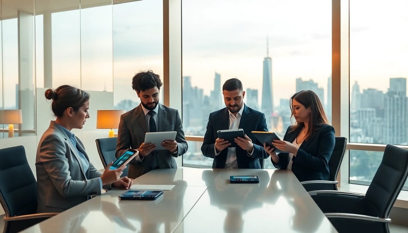 Real Estate Investment News Investors analyzing market trends in a professional office setting