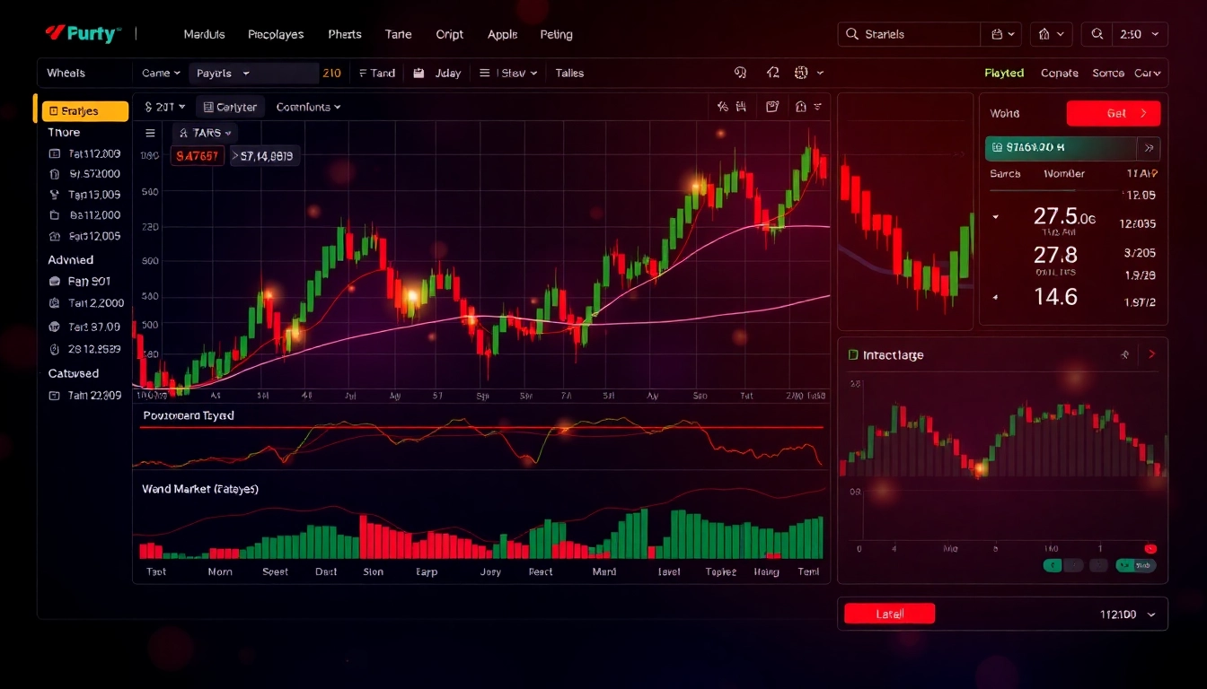 Trading view platform displaying detailed market charts and analysis tools for traders